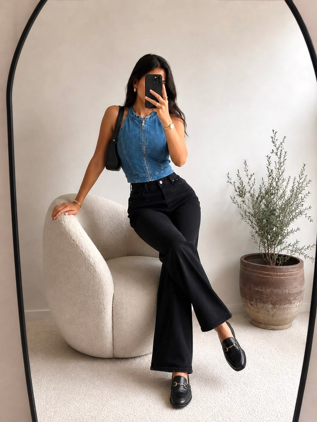 BLUSA MEZCLILLA