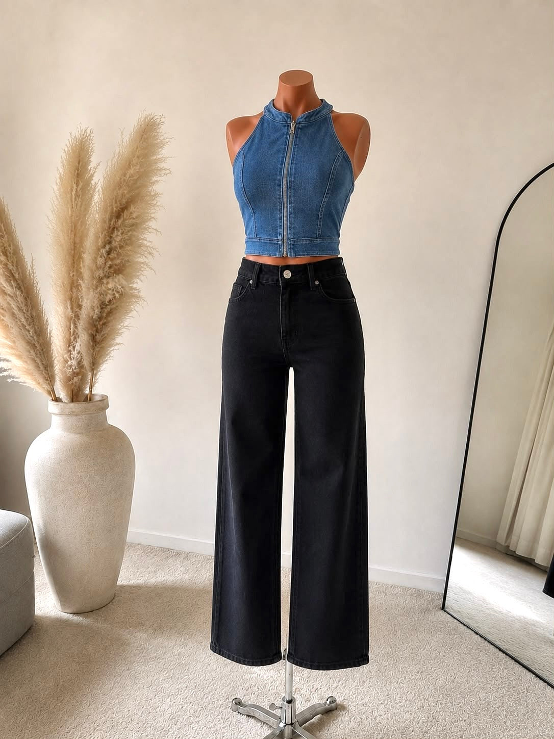 BLUSA MEZCLILLA