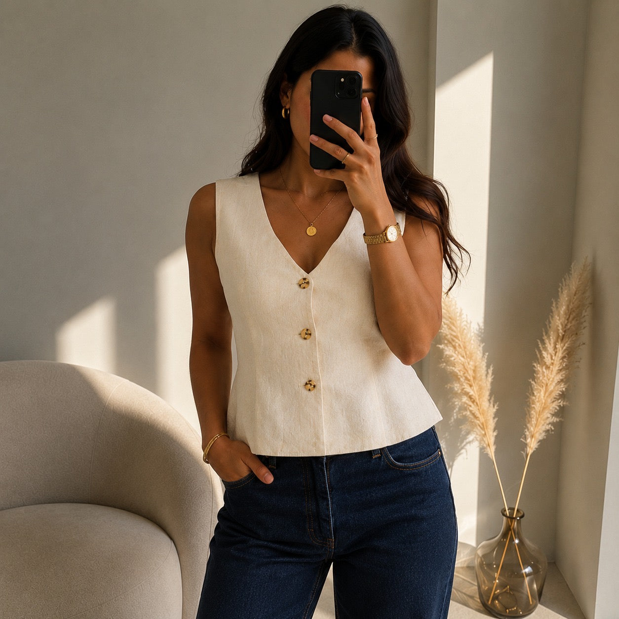 BLUSA BOTONES
